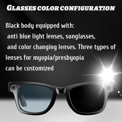 2025 New Upgrade Smart Glasses With Camera Video Recording AI Photo Recognition Bluetooth Call Translation Voice Sunglasses Men by All Mart Bristol Ltd