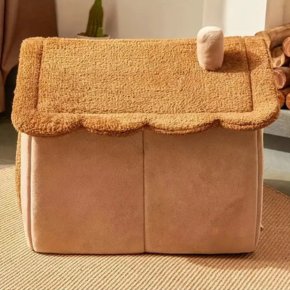 Folding Houses Removable Washable Cat House Puppy Cave Sofa Four Seasons General Can Pet Supplies for Small Medium Pet by All Mart Bristol Ltd