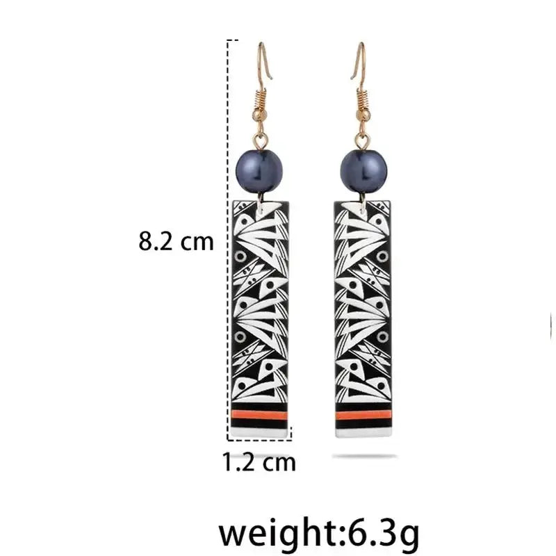 Hawaiian Acrylic Australia Designer Earrings Earring Accessories African Polynesian Jewelry Earring Women's Earrings for Women by All Mart Bristol Ltd
