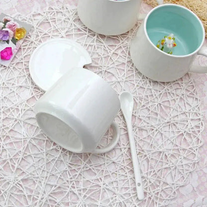 400ML Ceramic Mugs Creative Cute Cartoon Stereo Animal Milk Coffee Cups Couple Cups of Household Drinking Water Supplies by All Mart Bristol Ltd