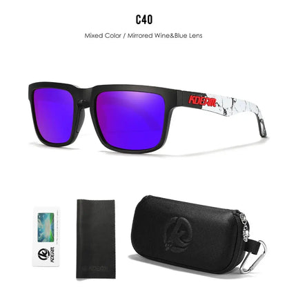 KDEAM Men's Polarized Sunglasses Square Casual Outdoors Sun Glasses Women Unisex Sunglass For Couple With Zipper Case by All Mart Bristol Ltd