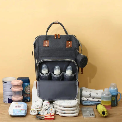 USB Mummy Bag Diaper Bag Backpack Waterproof Mommy Travel Nappy Bag For Baby Care Maternity Stroller Bag Colorful Large Capacity by All Mart Bristol Ltd