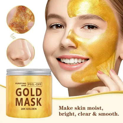 200g KOEC Gold Purifying Peel-Off Facial Mask Deep Clean Nourishing Oil-Control Smoothing Aloe Vera Extract Collagen Niacinamide by All Mart Bristol Ltd