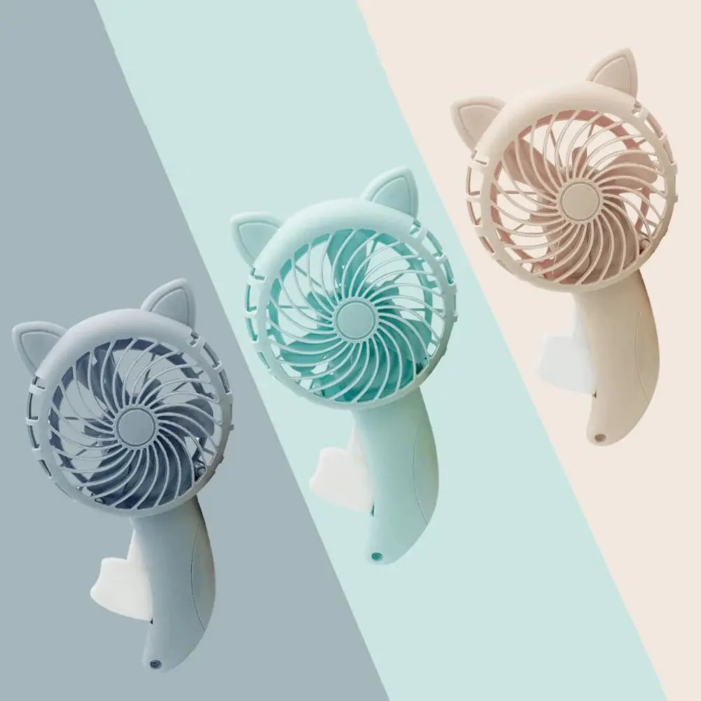 3 Colors Portable Handheld Fan Hand Pressure Fan Mini Portable Fan Without Battery Household Cute Fan Cooling Cartoon Held Fan by All Mart Bristol Ltd