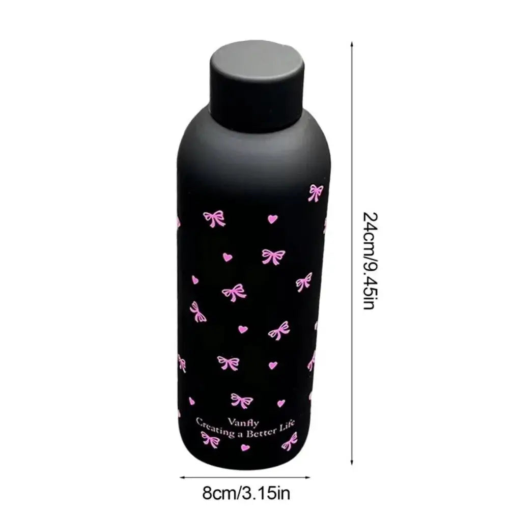 500ml Insulated Cup Stainless Steel Bowknot Dachshund Water Bottle Double Wall Small-mouth Travel Insulated Flask Daily Travel by All Mart Bristol Ltd