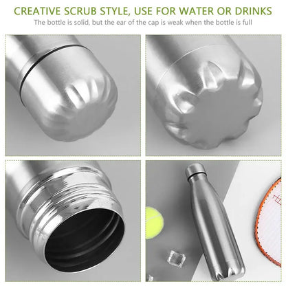 Stainless Steel Water Bottle Hot Cold Water Bottle for Travel Camping Sports Drink Bottles Drinkware Cup Hiking Water Bottle New by All Mart Bristol Ltd