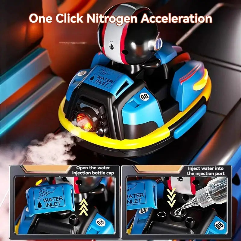 RC Battle Bumper Car Toy for Toddler Boy Girl Catapult Robot Karting Toy with Music Light RC Battle Game for Kids Family Battles by All Mart Bristol Ltd