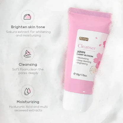Vitamin C Facial Cleanser Skin Deep Cleansing Moisturizing Blackhead Removal skincare Face Wash Foam Face Cleanser Skin Care by All Mart Bristol Ltd