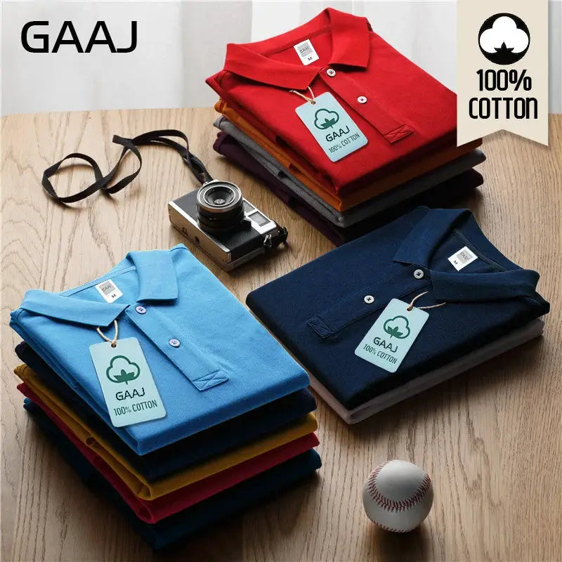100 Cotton Polo Shirt Men,Light luxury Brand PoloShirt,Summer Short Sleeve Tee Shirt Fashion Tops Quality Clothes Golf Wear by All Mart Bristol Ltd
