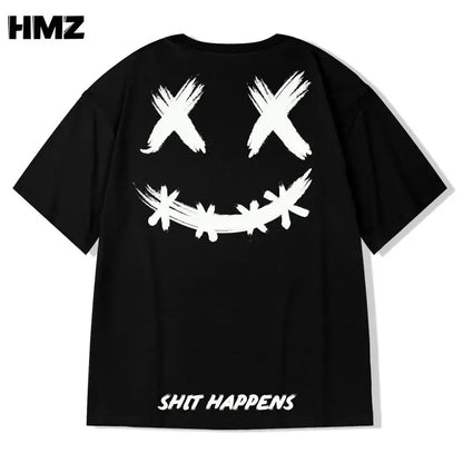 HMZ 2024 T Shirt Streetwear Men Oversized Hip Hop T-Shirt Print Harajuku Tshirt Summer Short Sleeve Cotton Loose Tops Tees Men by All Mart Bristol Ltd