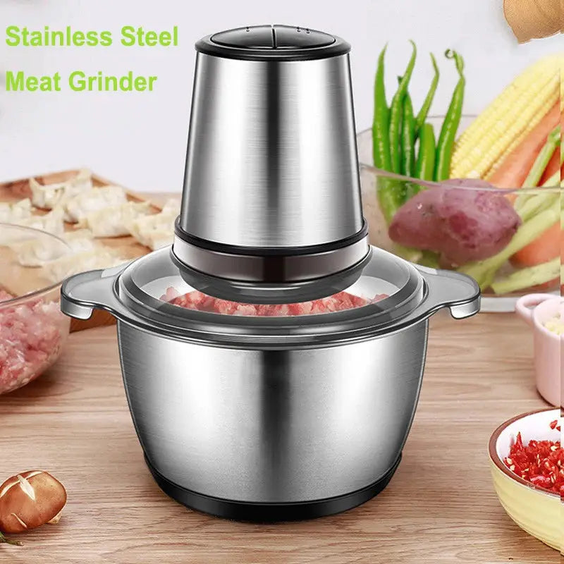 2L 3L 5L Household Stainless Steel Meat Grinder 500W High Power Blender Multifunctional Food Processor Food Chopper Electric by All Mart Bristol Ltd