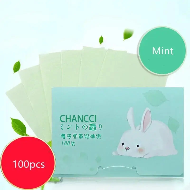 100Pcs/box Face Oil Blotting Paper Protable Matting Face Wipes Facial Cleanser Oil Control Oil-absorbing Face Cleaning Tools New by All Mart Bristol Ltd