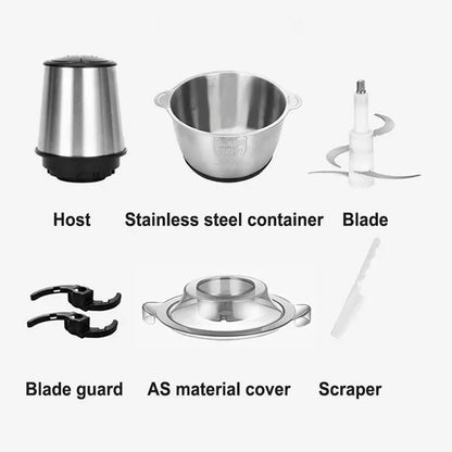 2L 3L 5L Household Stainless Steel Meat Grinder 500W High Power Blender Multifunctional Food Processor Food Chopper Electric by All Mart Bristol Ltd