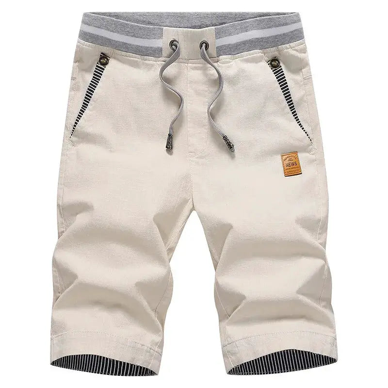 2026 Summer Men's Shorts Hot Casual Cotton Fashion Boardshort Bermuda Male Drawstring Elastic Waist Breeches Beach Shorts Men by All Mart Bristol Ltd