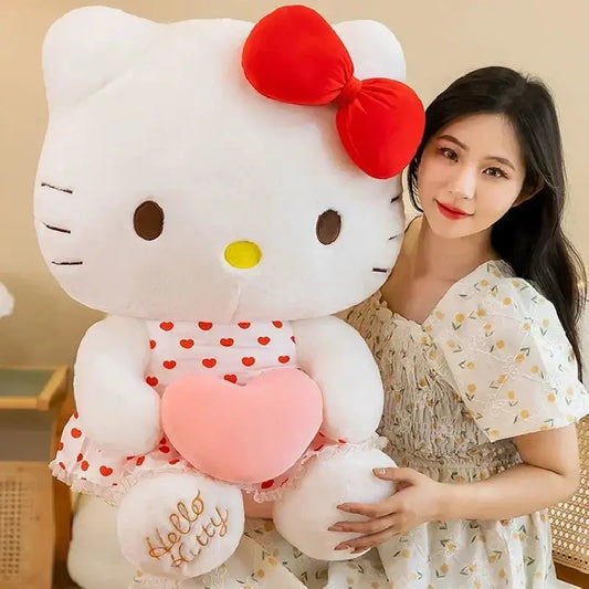New Sanrio Cartoon Anime Sheer Dress Hello Kitty Plush Doll Big Cute Room Decoration Plush Toy Sleeping Pillow Kawaii Soft Toy by All Mart Bristol Ltd