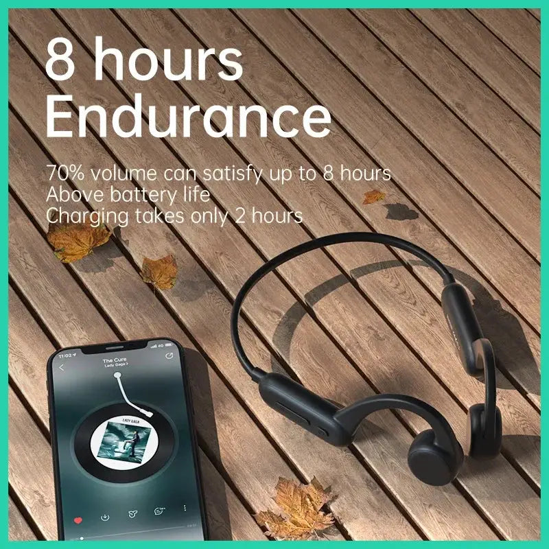 Wireless Earphones for shokz open Sports Bone Conduction Bluetooth IPX8 Waterproof Headphones With 32G RAM Mp3 Music Headset by All Mart Bristol Ltd