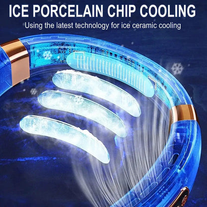 Portable Bladeless Neck Fan with LED Digital Display by All Mart Bristol Ltd