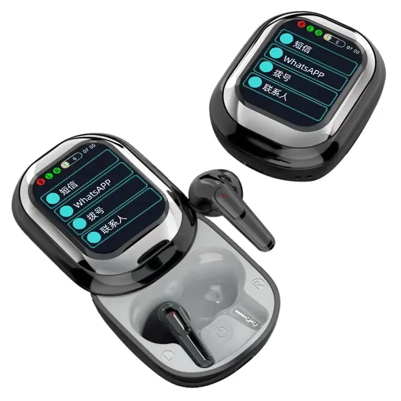 SE-ONE Smart Sliding Cover Earbuds |Wireless Bluetooth Headphones | HD Display | Long Battery Life | ENC Noise-Reduced Call by All Mart Bristol Ltd