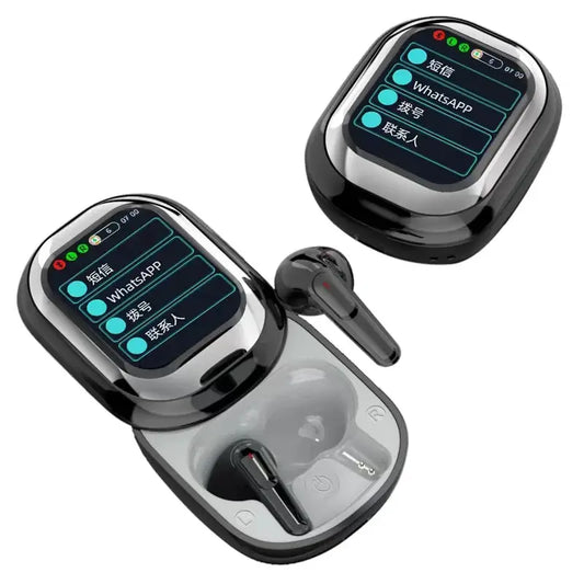 SE-ONE Smart Sliding Cover Earbuds |Wireless Bluetooth Headphones | HD Display | Long Battery Life | ENC Noise-Reduced Call by All Mart Bristol Ltd