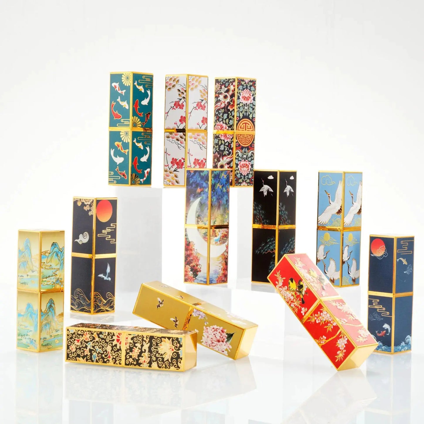 4g Lipstick Tube Cosmetic Jar Multi-patterned Square Shape Empty DIY Lip Balm Lipstick Tube Sinicism Makeup Container Portable by All Mart Bristol Ltd