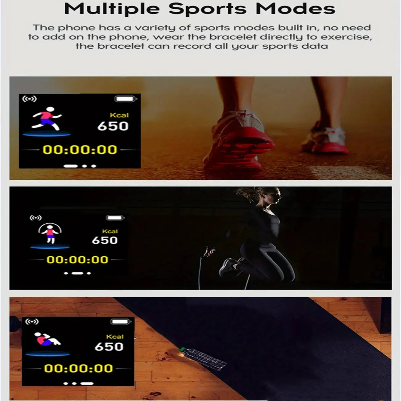 Smart Watch Women Men Music Control Bluetooth Calories Fitness Monitor Smartwatch Running Tracker Sport Bracelet For Android IOS by All Mart Bristol Ltd