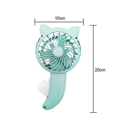 3 Colors Portable Handheld Fan Hand Pressure Fan Mini Portable Fan Without Battery Household Cute Fan Cooling Cartoon Held Fan by All Mart Bristol Ltd
