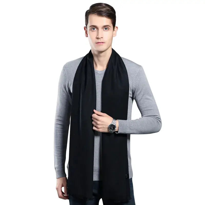 Designer Brand Plaid Men's Cashmere Scarf Winter Warm Scarves Shawls Casual Business Long Wraps Pashmina Christmas Gift for Man by All Mart Bristol Ltd