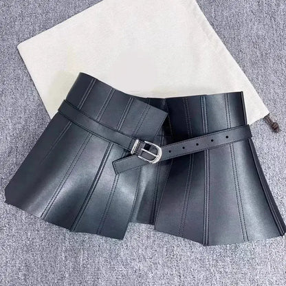 Women's Fashion PU Leather Corset Female Cummerbund Coat Waistband Dress Decration Wide Belt J223 by All Mart Bristol Ltd