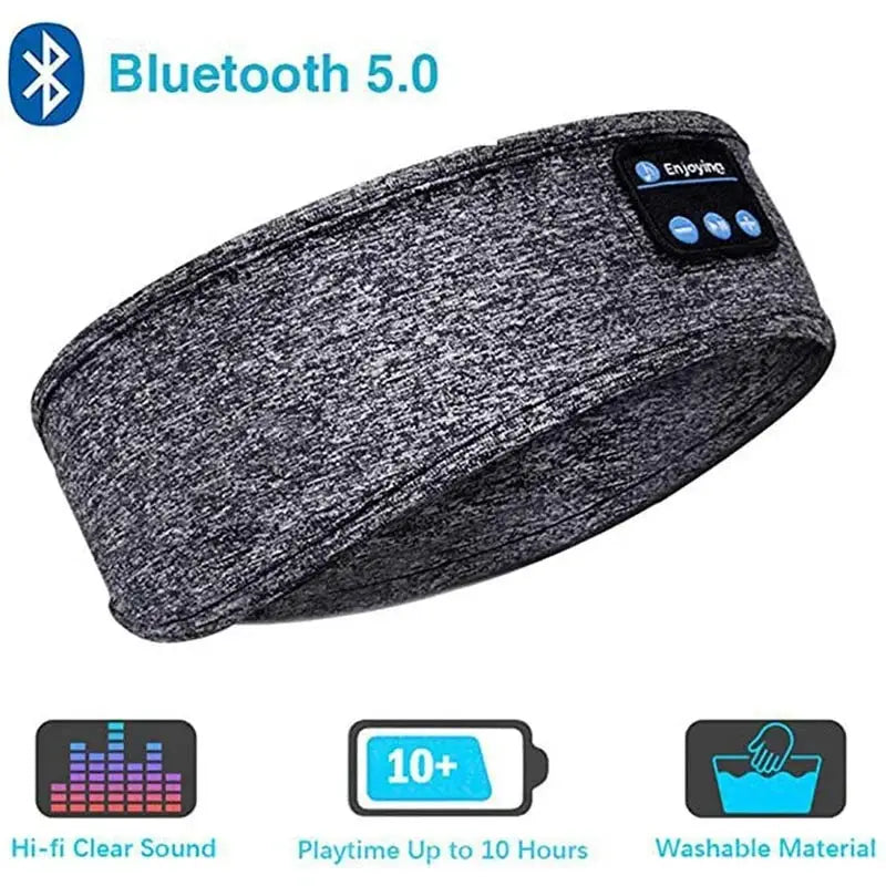 Fone Bluetooth Earphones Sports Sleeping Headband Elastic Wireless Headphones Music Eye Mask Wireless Bluetooth Headset Headband by All Mart Bristol Ltd
