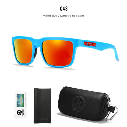 KDEAM Men's Polarized Sunglasses Square Casual Outdoors Sun Glasses Women Unisex Sunglass For Couple With Zipper Case by All Mart Bristol Ltd