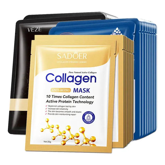 20pcs Hyaluronic Acid Collagen Face Mask skincare Moisturizing Firming Hydrating Facial Masks Sheet Mask Korean Skin Care by All Mart Bristol Ltd