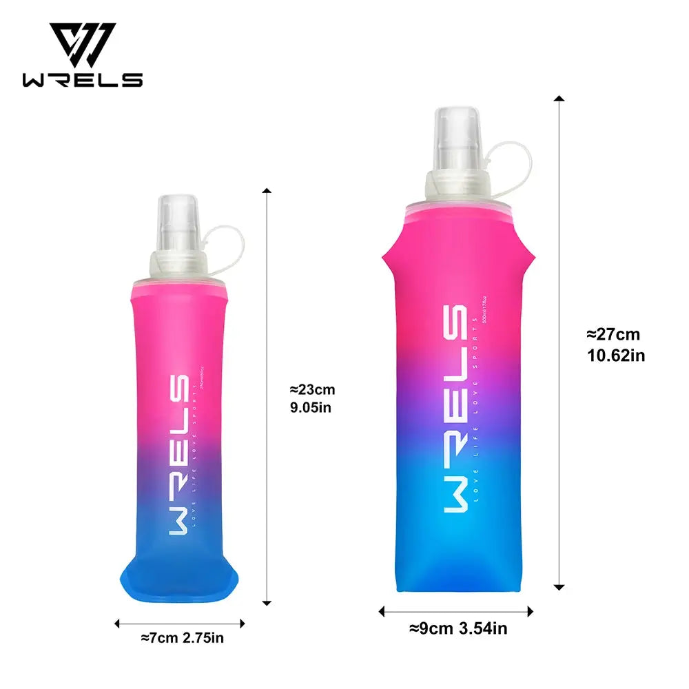Sport Water Bottle TPU Folding Soft Flask Drink Portable Water Bottle High Flow Running Hiking Bicycle Fitness Water Bag by All Mart Bristol Ltd