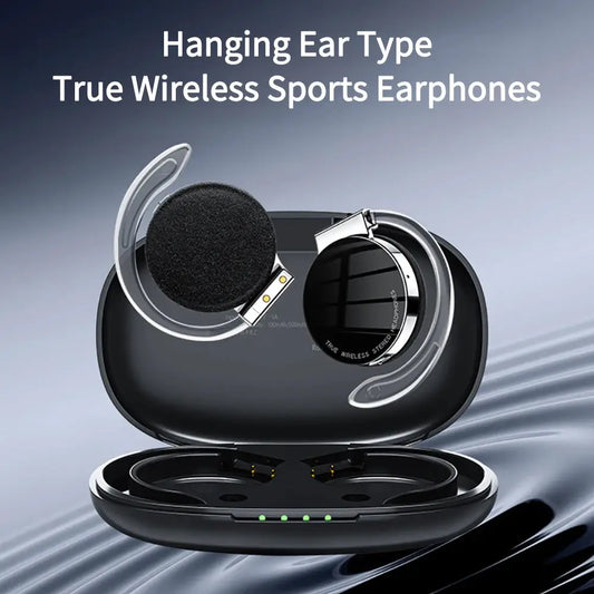 F2 TWS Bluetooth Earphones with Microphone Earhook Running Sports Call Headset LED Display HiFi Stereo Music Wireless Headphones by All Mart Bristol Ltd