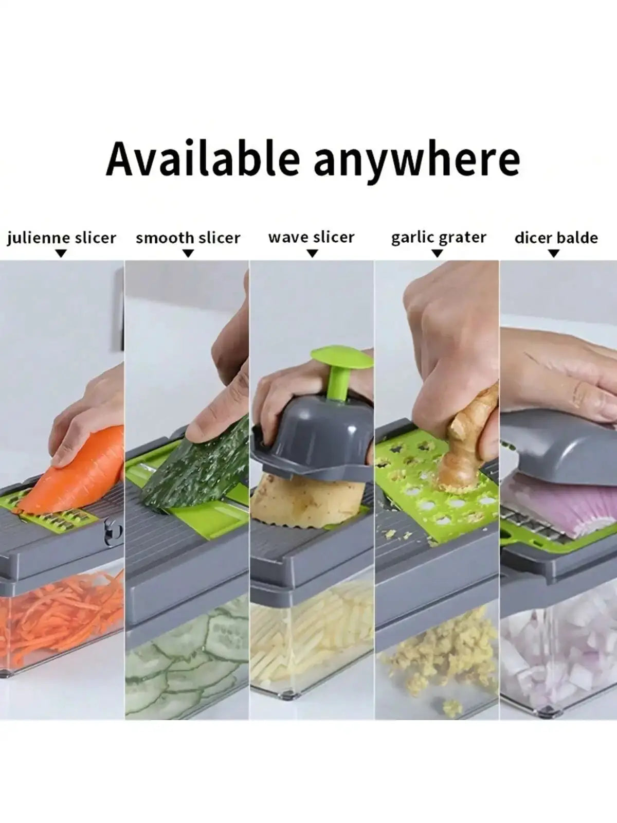 Multifunctional Vegetable Chopper and Food Slicer with Container by All Mart Bristol Ltd