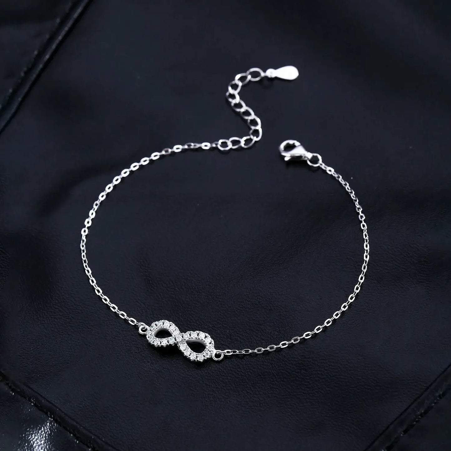 MODIAN D Color Moissanite Lab Created Diamond Bracelet 925 Sterling Silver Romantic Exquisite Infinity Love For Women Jewelry by All Mart Bristol Ltd