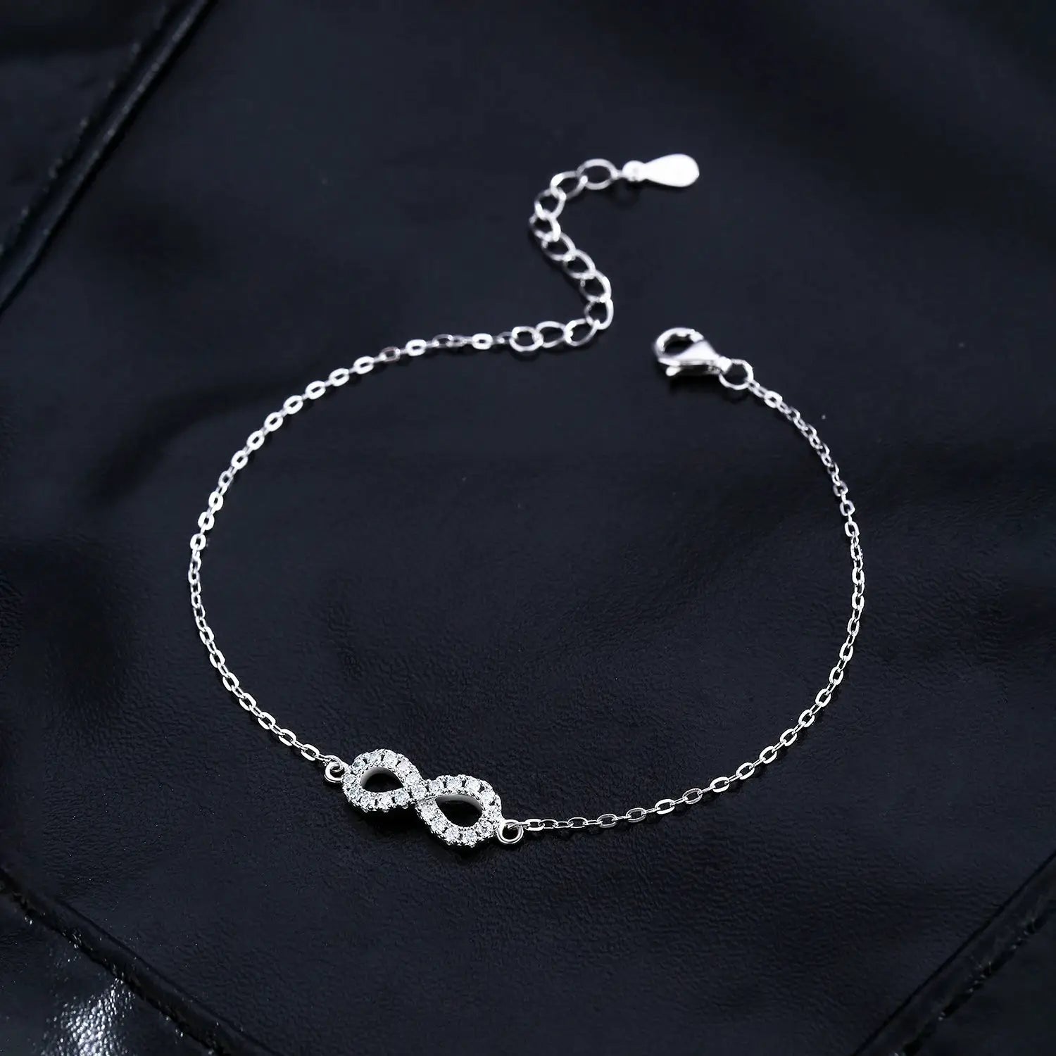 MODIAN D Color Moissanite Lab Created Diamond Bracelet 925 Sterling Silver Romantic Exquisite Infinity Love For Women Jewelry by All Mart Bristol Ltd