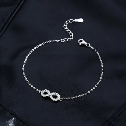 MODIAN D Color Moissanite Lab Created Diamond Bracelet 925 Sterling Silver Romantic Exquisite Infinity Love For Women Jewelry by All Mart Bristol Ltd