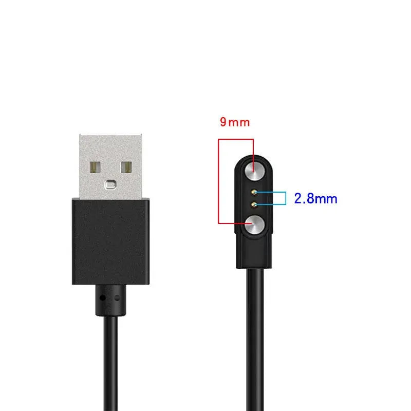 2 pins 4pins Smartwatch Dock Charger Adapter USB Charging Cable Cord for Adult/Kids Smart Watch Power Charge Wire Accessories by All Mart Bristol Ltd