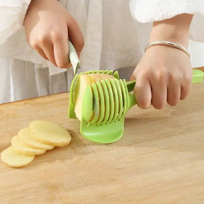 1PC Plastic Kitchen Handheld Potato Slicer Tomato Cutter Tool Lemon Cutting Cooking Kitchen Accessories Kitchenware by All Mart Bristol Ltd