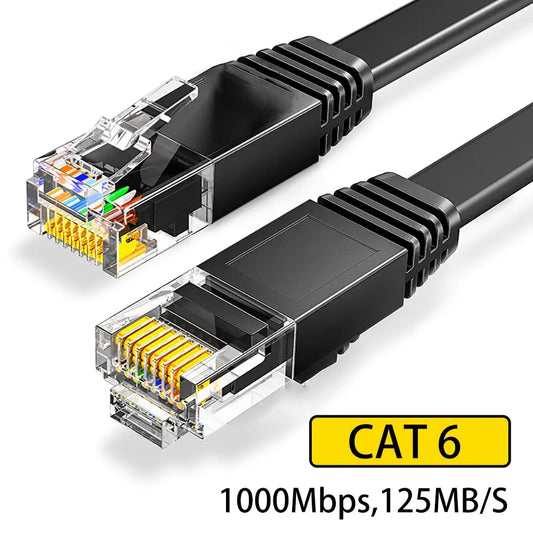 Ethernet Cable Cat6 Flat Cable Gigabit High Speed 1000Mbps Internet Cable RJ45 Shielded Network LAN Cord for PC PS5 PS4 PS3 Xbox by All Mart Bristol Ltd