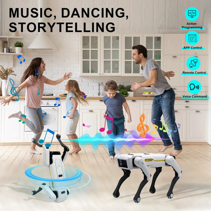 Intelligent AI RC Robot Dog Voice Dialogue APP Remote Control Programming Singing Dancing Machine Dog Kids Toys by All Mart Bristol Ltd