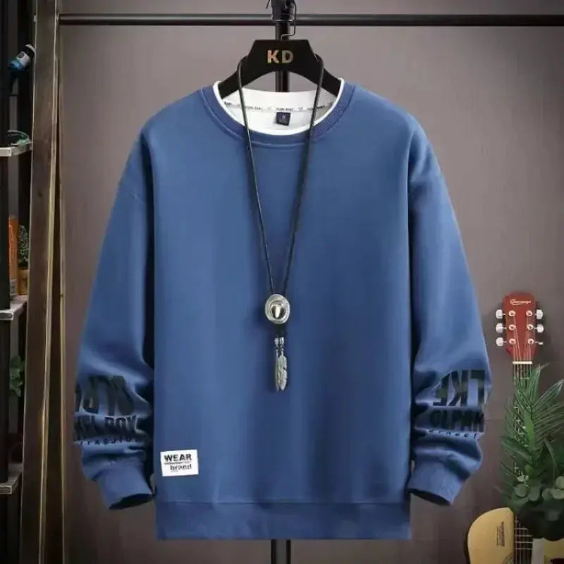 Spring Autumn Men Clothing Sweatshirt Korean Fashion Harajuku O-Neck Long Sleeve Sweatshirt Men Casual Streetwear Hoodies Men by All Mart Bristol Ltd