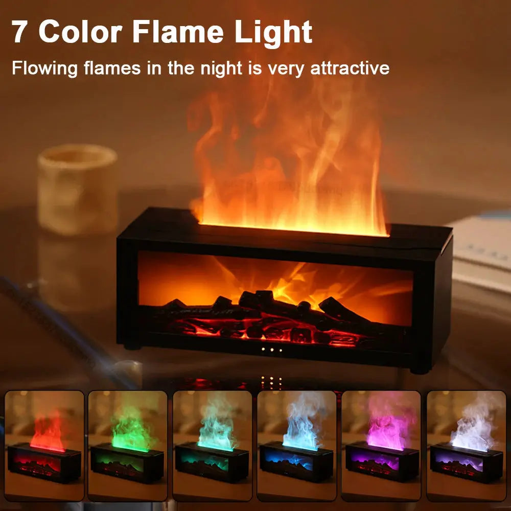 Aroma Humidifier Flame Essential Oil Diffuser Air Humidifier Aromatherapy Fragrance Diffuser with RGB Light and Remote Control by All Mart Bristol Ltd
