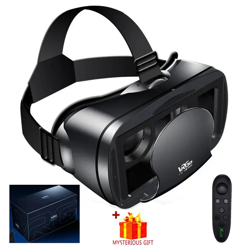 3D VR Headset Smart Virtual Reality Glasses Helmet for Smartphones Phone Lenses Headphones 7 Inches Binoculars Goggles Devices by All Mart Bristol Ltd