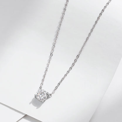 MODIAN Moissanite Pendant Necklace D Color 0.8CT Lab Diamond For Women Wedding Engagement 925 Sterling Silver Fine Jewelry Gift by All Mart Bristol Ltd