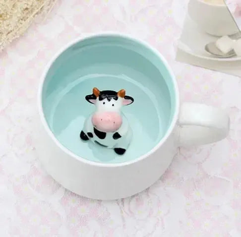 400ML Ceramic Mugs Creative Cute Cartoon Stereo Animal Milk Coffee Cups Couple Cups of Household Drinking Water Supplies by All Mart Bristol Ltd