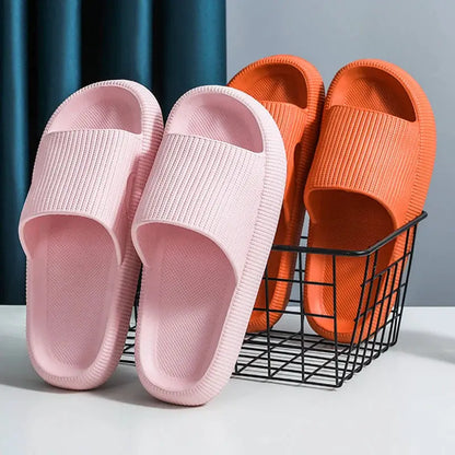 Women Thick Platform Cloud Slippers Indoor Home Eva Soft Sole Pillow Slides Sandals Woman 2025 Summer Non Slip Beach Flip Flops by All Mart Bristol Ltd