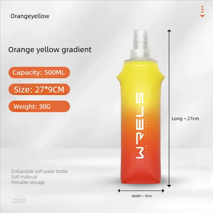 Sport Water Bottle TPU Folding Soft Flask Drink Portable Water Bottle High Flow Running Hiking Bicycle Fitness Water Bag by All Mart Bristol Ltd