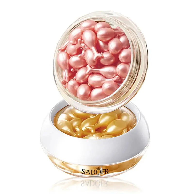 30pcs SADOER Rose Sanil Face Serum Capsule Facial Moisturizing Brightening Firming Facial Essence Beauty Face Skin Care Products by All Mart Bristol Ltd