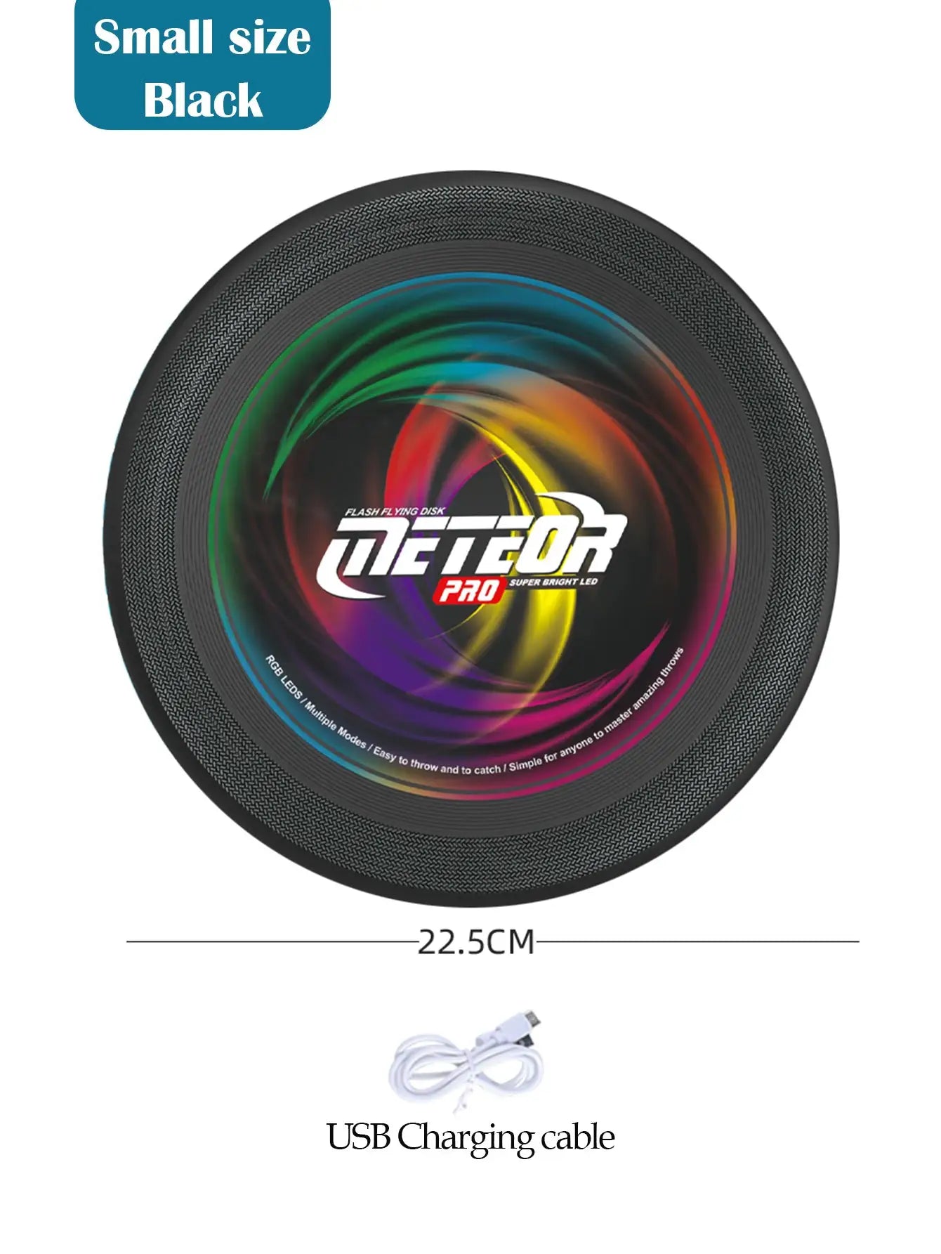 LED Flying Disc, Noctilucence Colorful Outdoor Leisure Toys Various Lighting Changes Lightweight and Fun Sport Game Gifts by All Mart Bristol Ltd